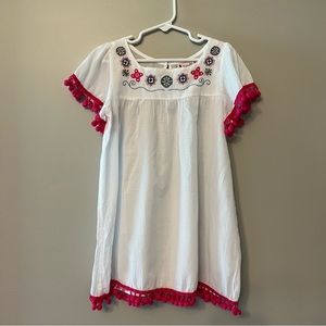 Floatimini Embroidered Pom Pom Beach Coverup, Size 4 Girl